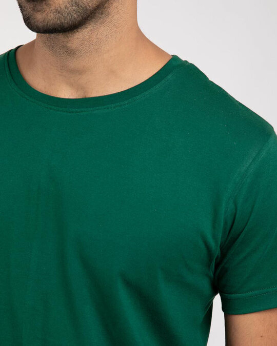 Shop Men's Plain Half Sleeve T-shirt Pack of 3 (Dark Forest Green-Deep Purple-White)