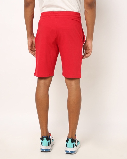 Buy Men's Red Color Block Shorts for Men Red Online at Bewakoof