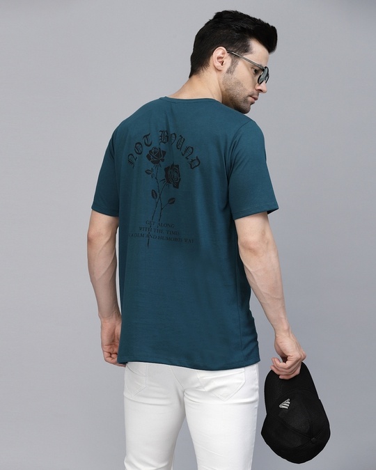 Buy Men's Teal Green Printed Tshirt Online at Bewakoof