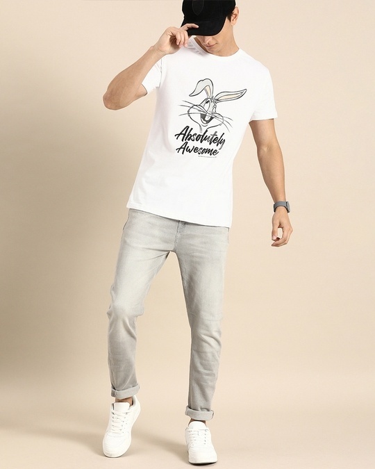 Shop Men's White Absolutely Awesome T-shirt