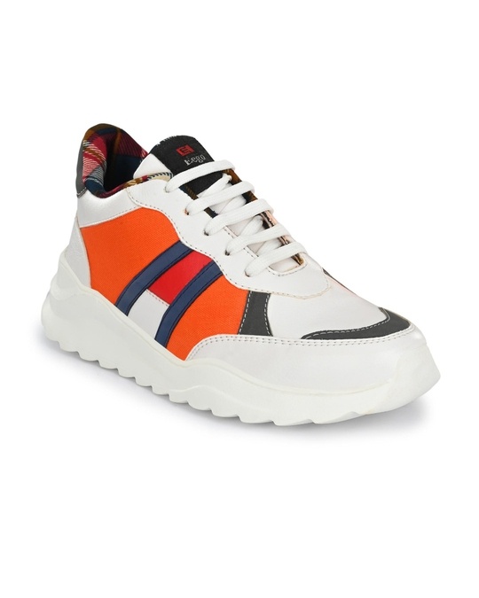 Buy Men's White Color Block Casual Shoes Online in India at Bewakoof