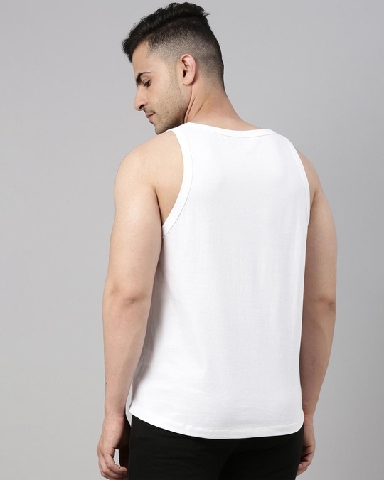 Buy Men's White Graphic Printed Vest Online at Bewakoof