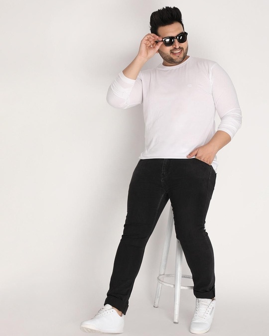 Buy Men's White Plus Size T-shirt for Men Online at Bewakoof