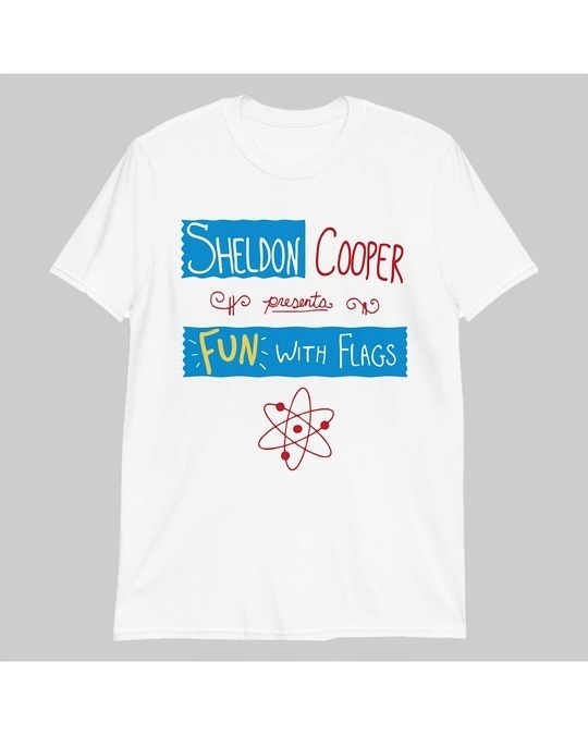 Shop Men's White Sheldon Cooper Typography T-shirt
