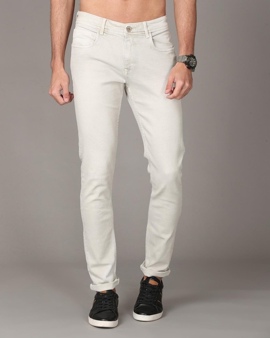 Buy Mens White Slim Fit Jeans For Men White Online At Bewakoof 