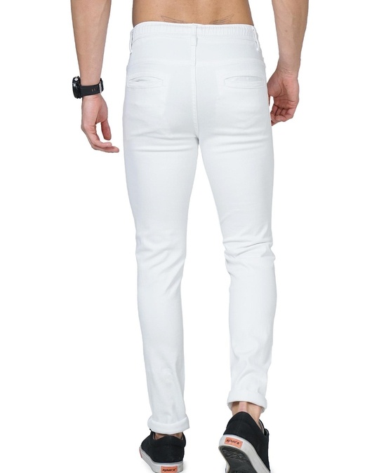 Buy Men's White Slim Fit Jeans for Men White Online at Bewakoof