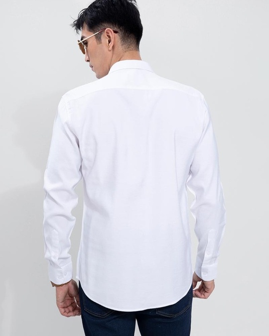 Buy Men's White Slim Fit Shirt for Men White Online at Bewakoof