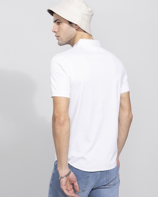 Buy Men's White Slim Fit Shirt Online at Bewakoof