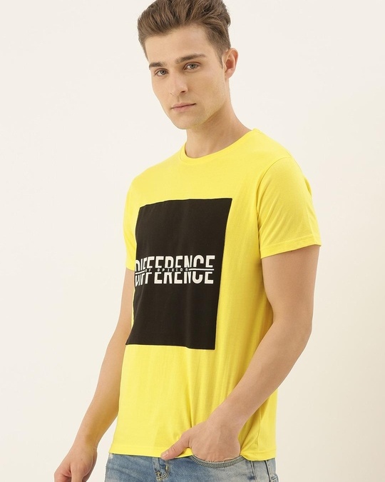 Buy Men's Yellow Typography T-shirt for Men Yellow Online at Bewakoof