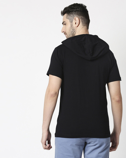 Buy Men Will Be.. Half Sleeve Hoodie T-Shirt for Men black Online at ...