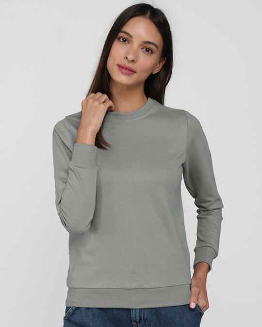 plain light grey sweatshirt