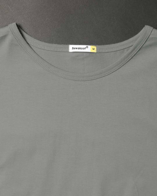 Shop Meteor Grey Scoop Neck Full Sleeve T-Shirt