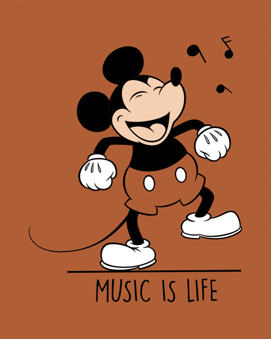 Shop Mickey Music Boyfriend T-Shirt (DL)-Full