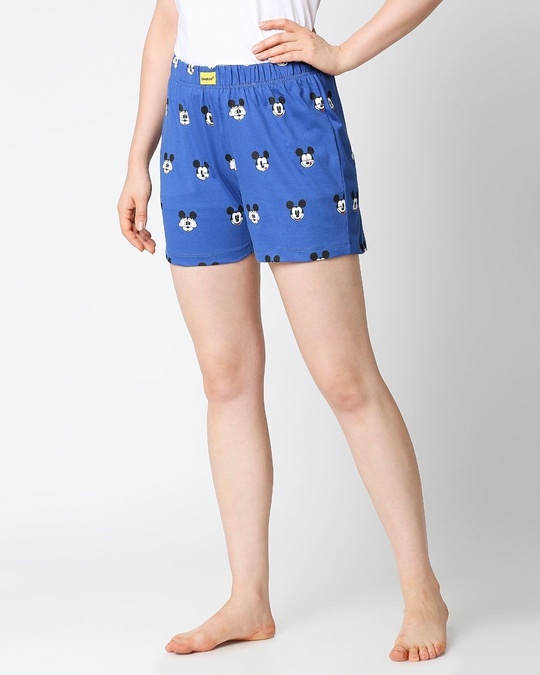 Shop Mickey silhouette Printed AOP Shorts(DL)-Design