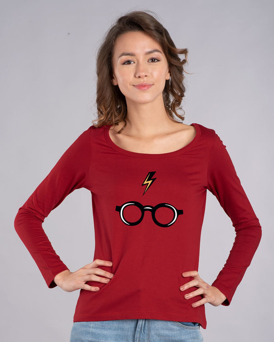 Buy Minimal Harry Potter (HPL) Red Printed Full Sleeve T-Shirt For Women Online India @ Bewakoof.com