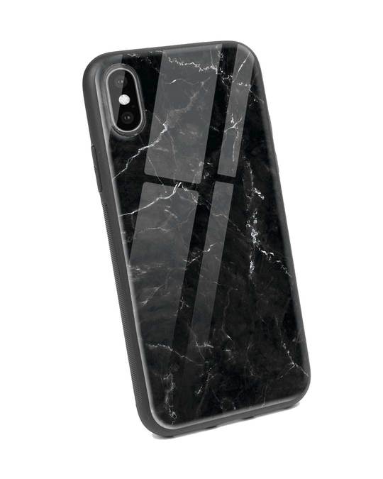 Shop Minimal Marble iPhone X Glass Mobile Cover-Back