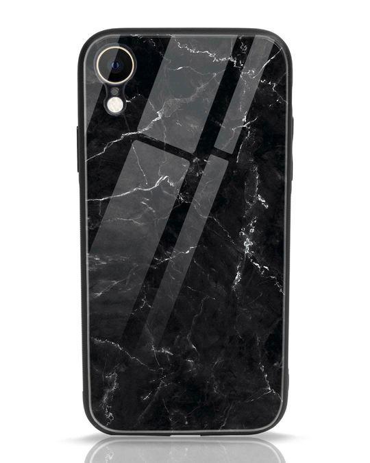 Shop Minimal Marble iPhone XR Glass Mobile Cover-Front