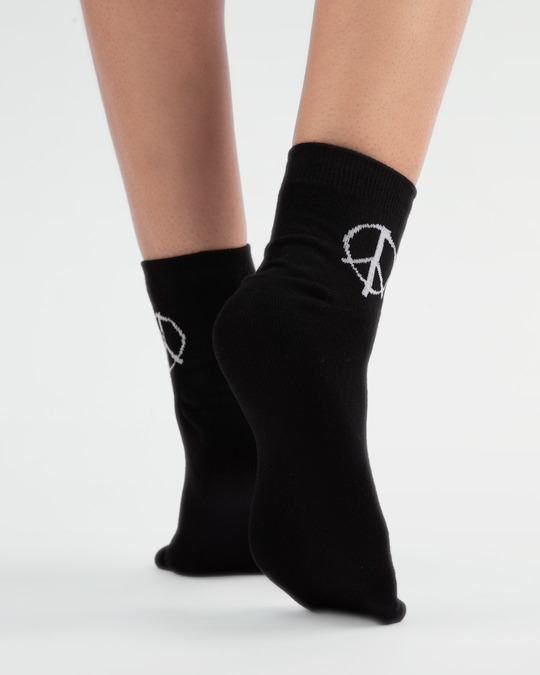 Shop Minimal Peace Unisex Socks-Design