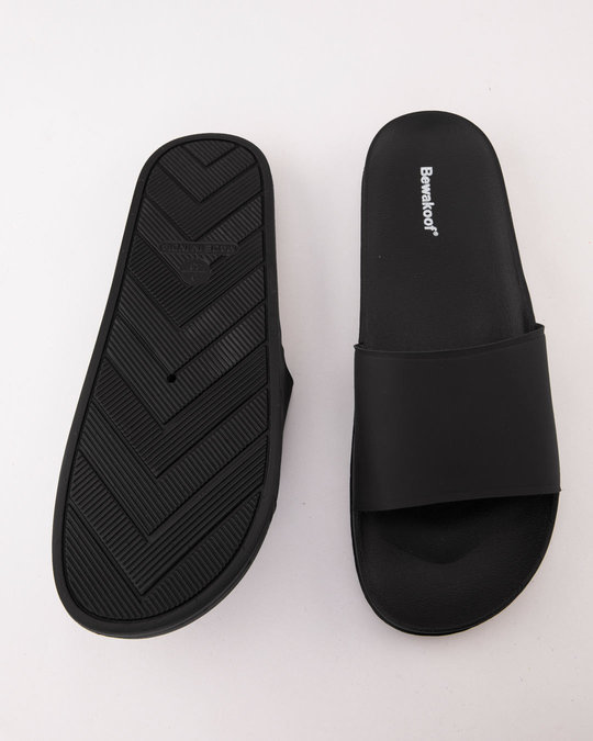 mens black sliders