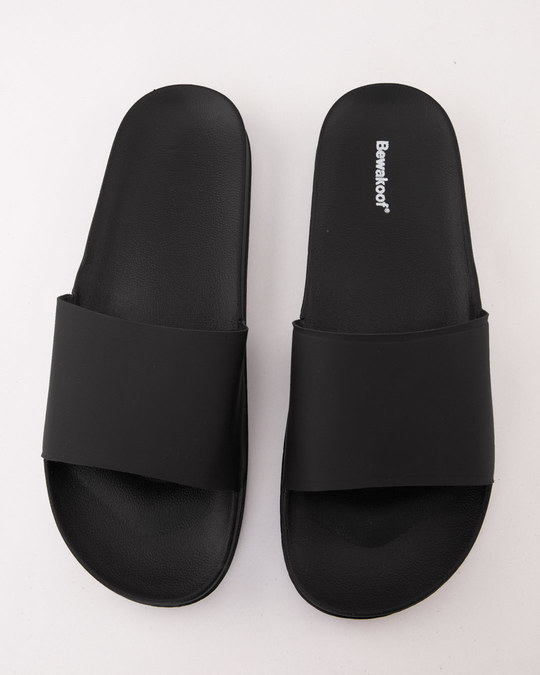 black sliders with buckle