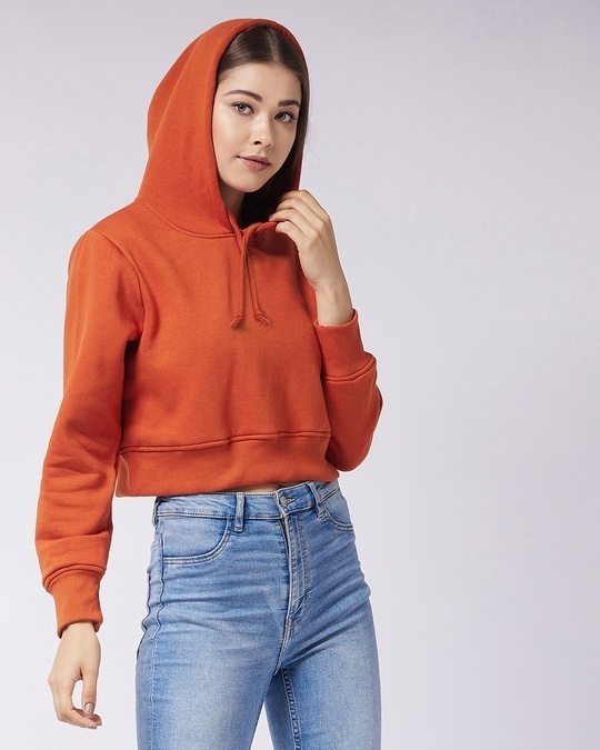 Shop Women's Red  Oversized Fit Hoodie-Front