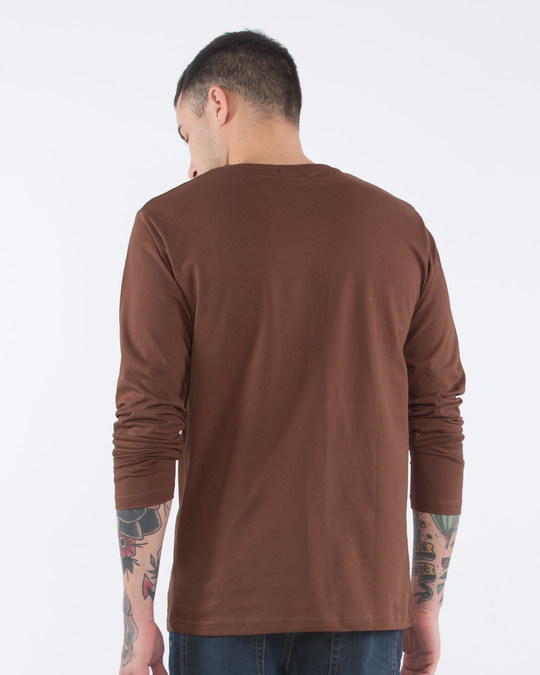 Buy Mocha Brown Full Sleeve T-Shirt Online at Bewakoof