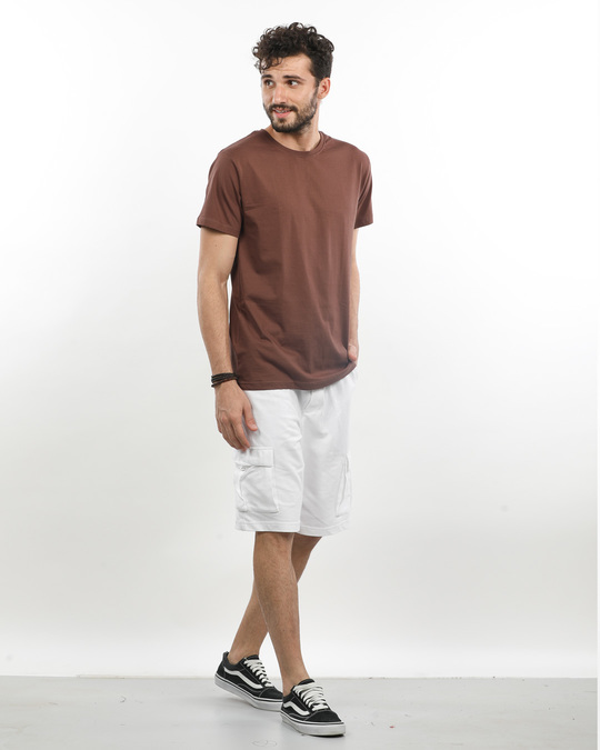 Buy Mocha Brown Half Sleeve T-Shirt for Men Online at Bewakoof