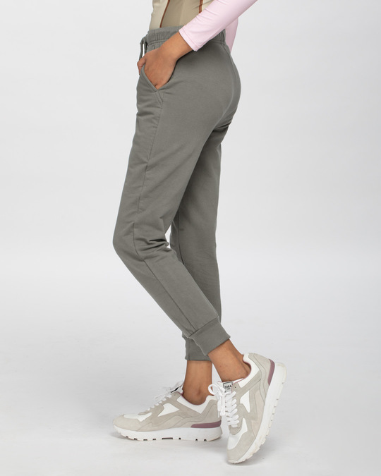 green joggers with white stripe