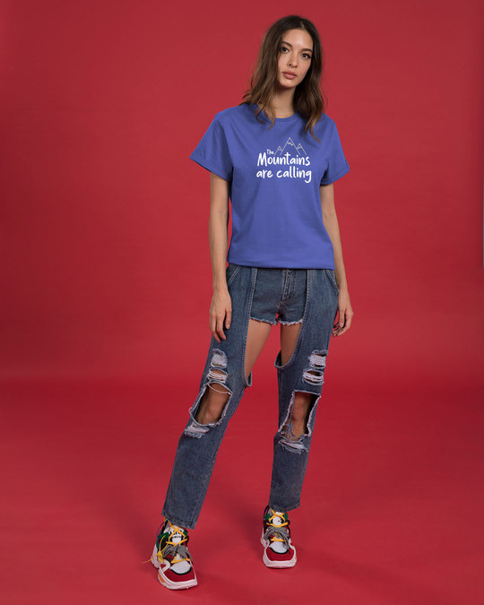 Shop Mountain Calling Boyfriend T-Shirt-Design