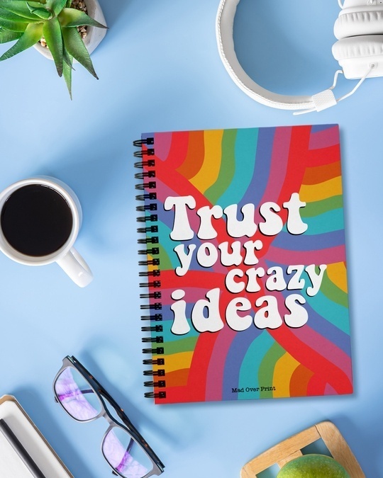 Shop Multicolor Trust Your Crazy Ideas Notepad-Front