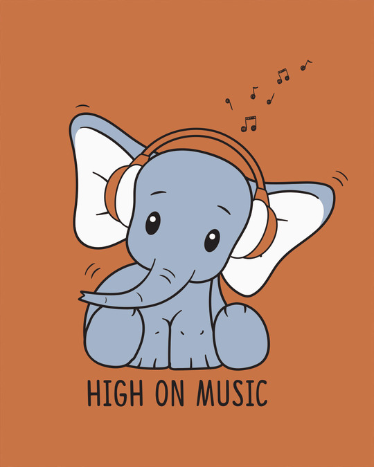 Shop Music Elephant Boyfriend T-Shirt