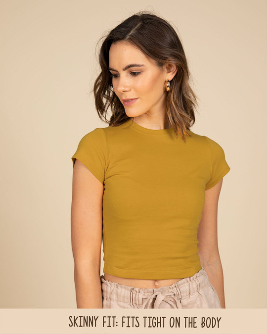 mustard yellow crop top