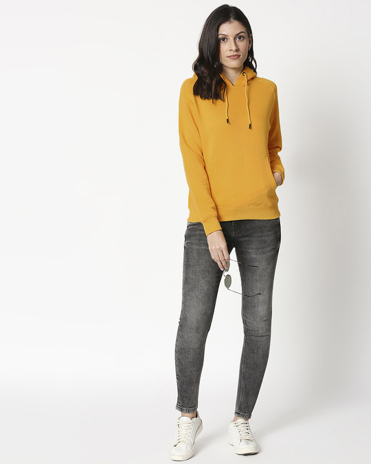 Mustard yellow hoodie womens Clearance