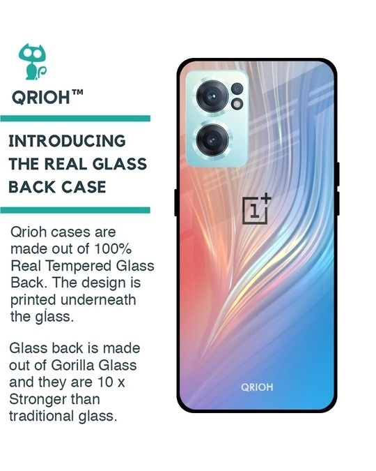 Shop Mystic Aurora Printed Premium Glass Cover for OnePlus Nord CE 2 5G (Shock Proof, Lightweight)-Back