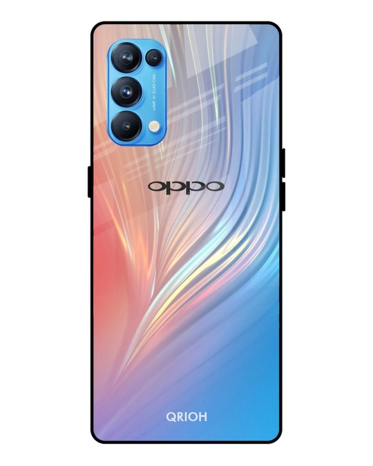 Shop Mystic Aurora Printed Premium Glass Cover for Oppo Reno 5 Pro (Shock Proof, Lightweight)-Front