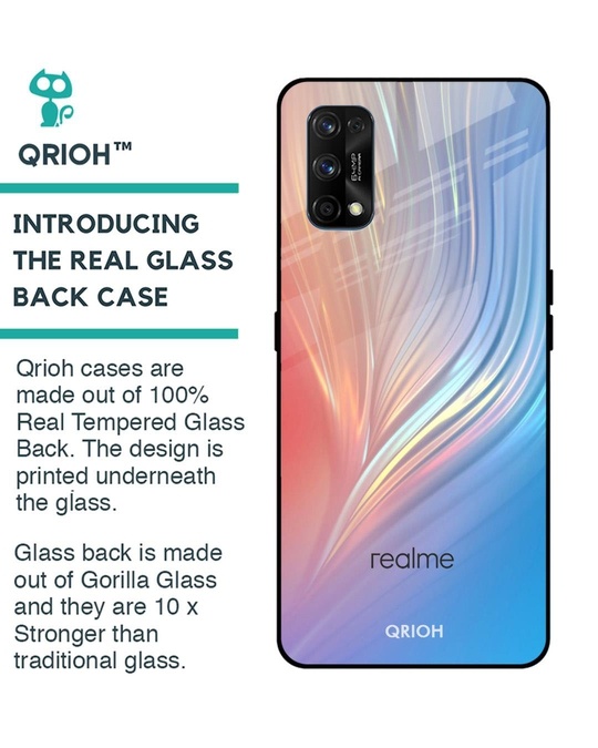 Shop Mystic Aurora Printed Premium Glass Cover for Realme 7 Pro (Shock Proof, Lightweight)-Back