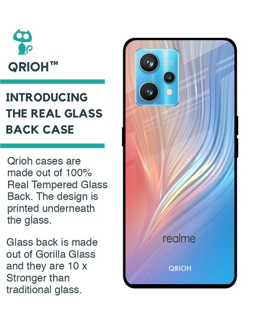 Shop Mystic Aurora Printed Premium Glass Cover For Realme 9 Pro Plus (Shockproof, Light Weight)-Back