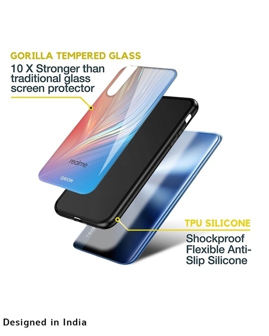 Shop Mystic Aurora Printed Premium Glass Cover for Realme C21Y (Shockproof, Light Weight)-Design