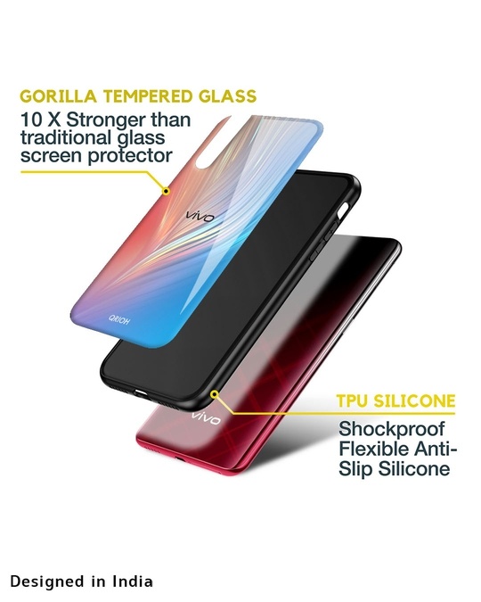 Shop Mystic Aurora Printed Premium Glass Cover for Vivo V23e 5G (Shockproof, Light Weight)-Design