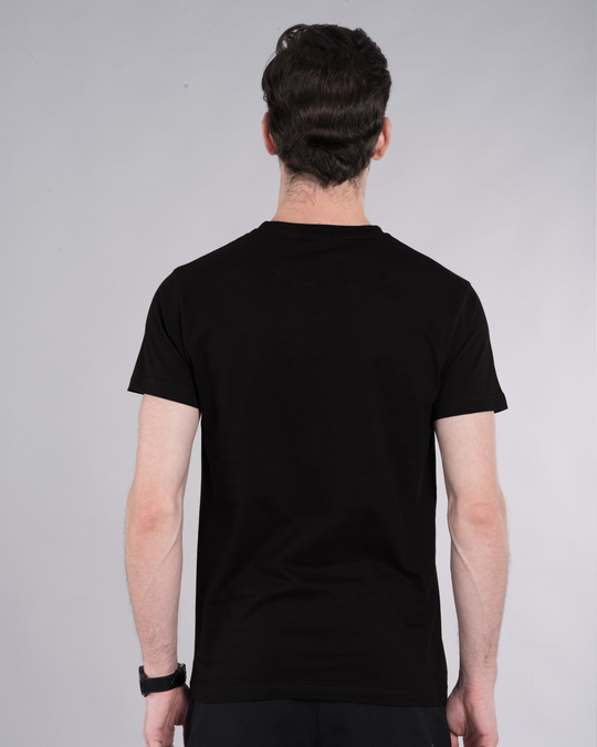 Buy Na aastik na nastik Black Printed Half Sleeve T-Shirt For Men ...