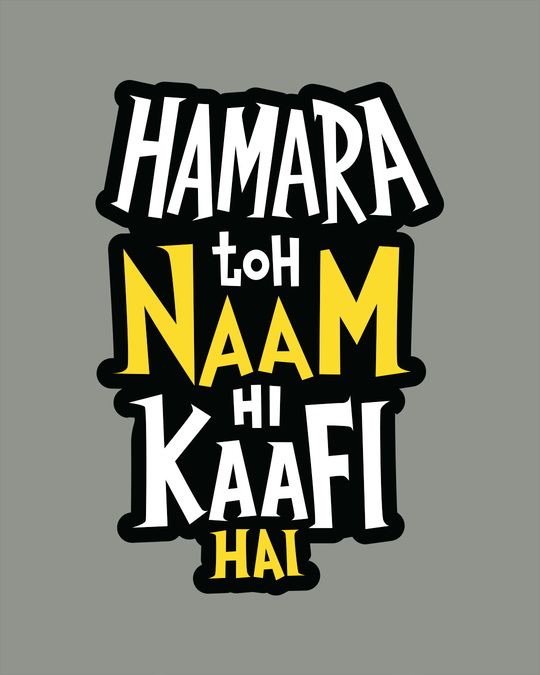 naam hai ziddi t shirt