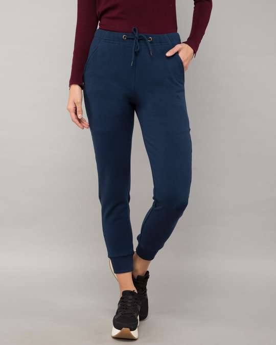navy blue joggers womens