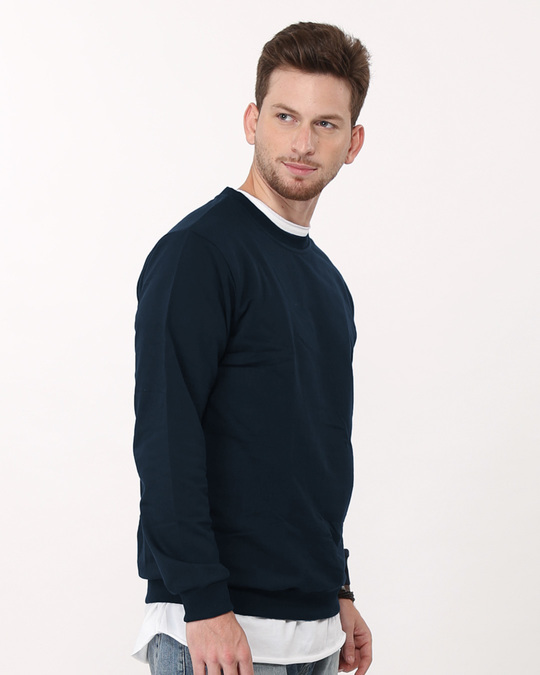 stone island badge crew sweatshirt