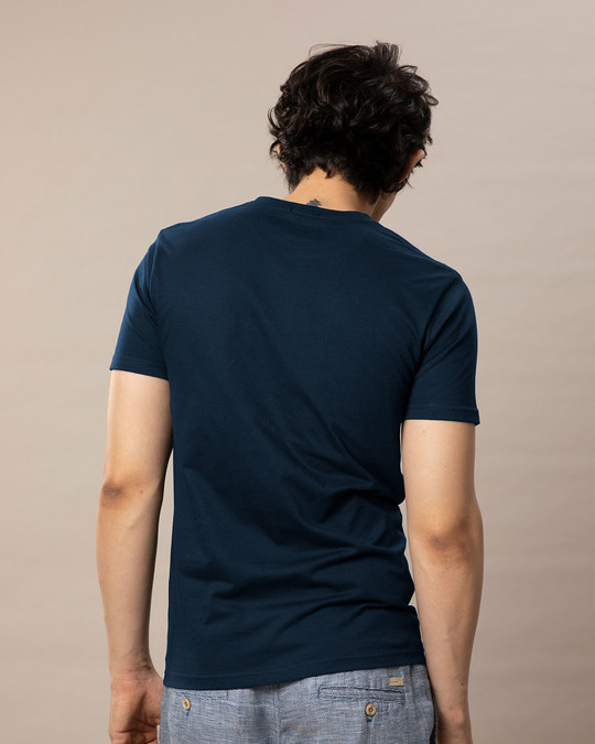 Navy Blue Plain T-Shirts for Men Online at Bewakoof.com