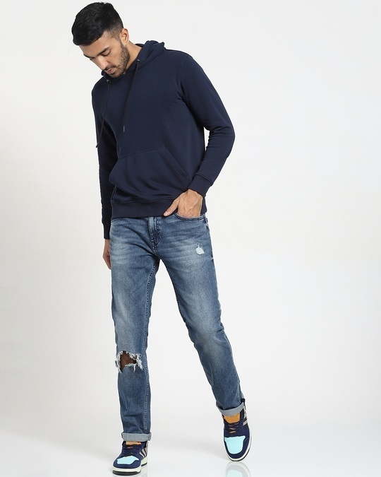 Buy Men's Blue Hoodies Online at Bewakoof