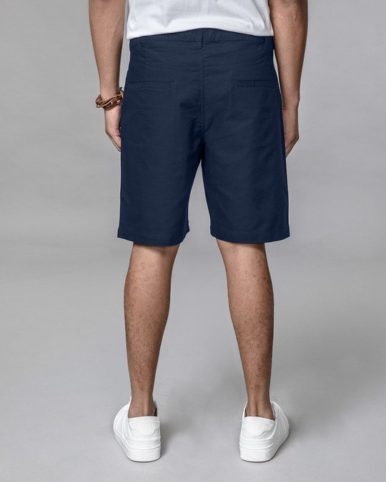 Buy Navy Blue Plain Shorts For Men Online India @ Bewakoof.com