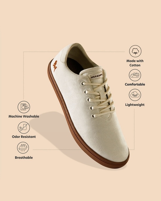 Shop Unisex Beige All Natural Cotton Classics Sneakers-Back