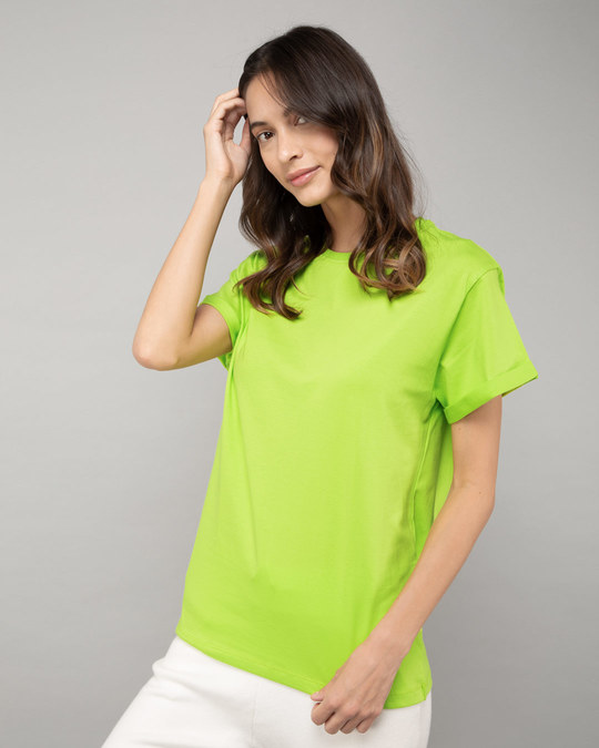 grey and neon green t shirt