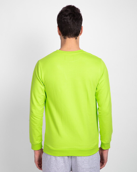 Buy Neon Green Fleece Light Sweatshirt for Men green Online at Bewakoof