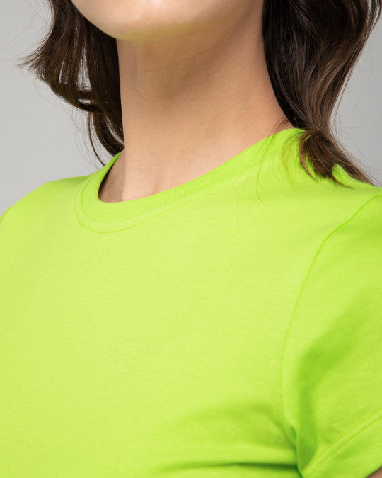 neon t shirt crop top